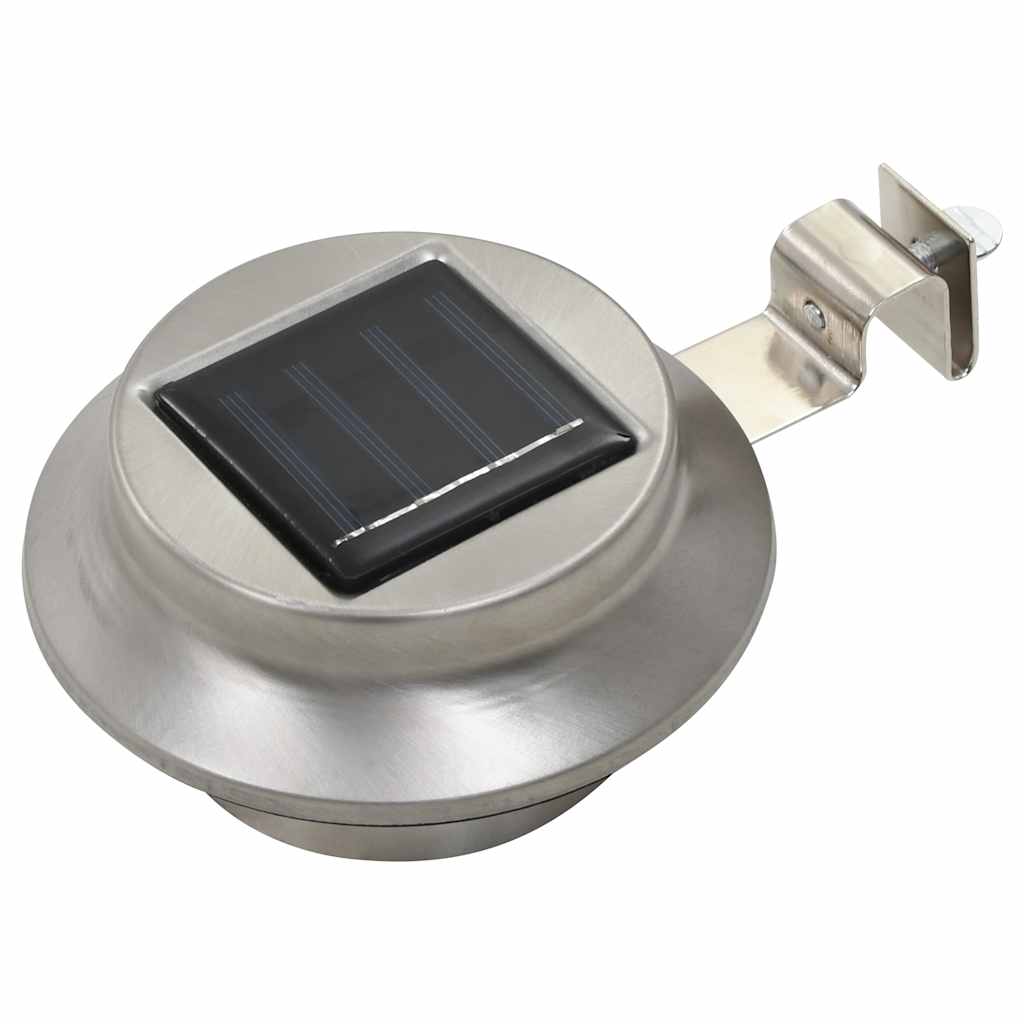 Päikesepatareiga aiavalgustid, 6 tk, LED ümmargune 12 cm valge