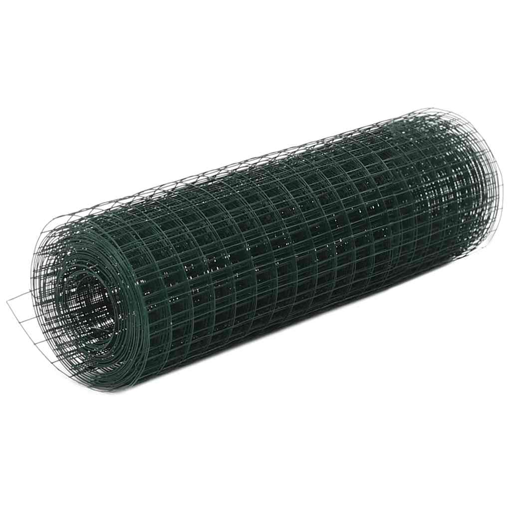 Kanade traataed teras, PVC kattega 25 x 0,5 m, roheline