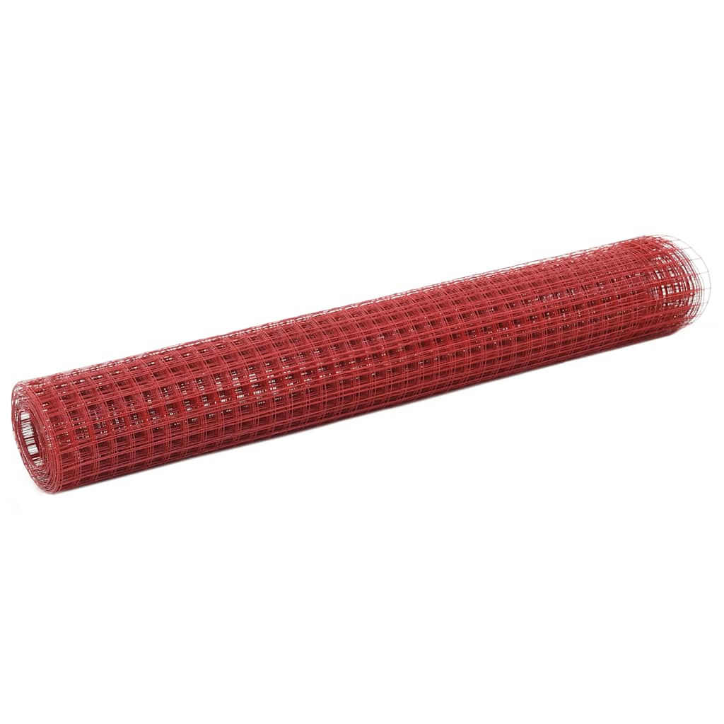 Kanade traataed teras, PVC kattega 25 x 1 m, punane