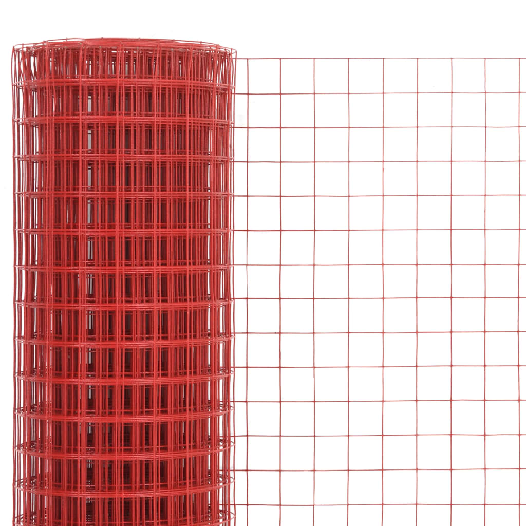 Kanade traataed, teras PVC kattega, 10 x 1,5 m, punane