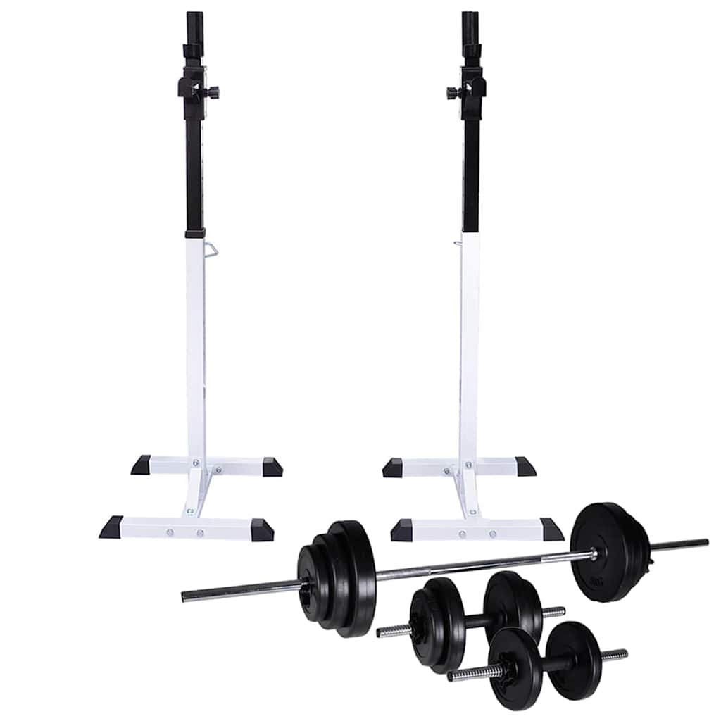 Kangi- ja kükiraam kangi ja hantlitega 30,5 kg