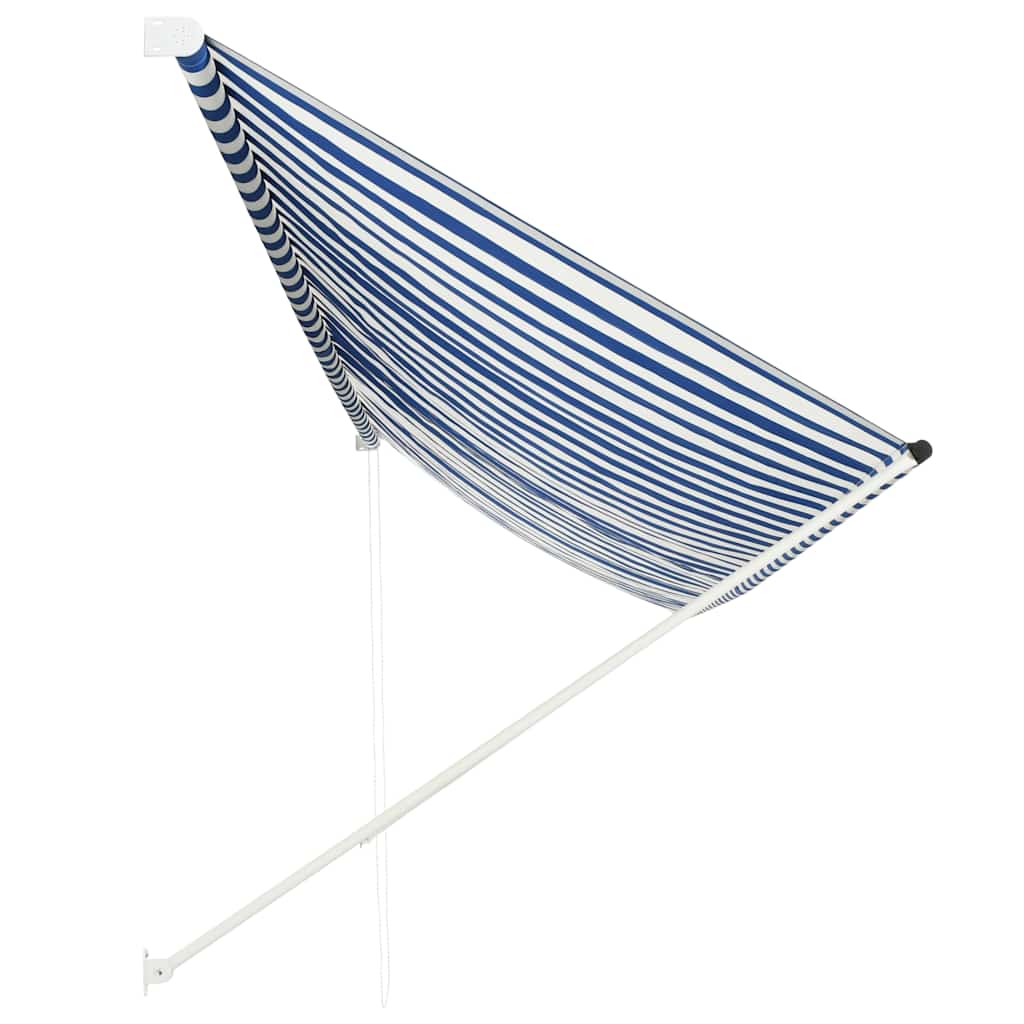 Kokkupandav varikatus, 400 x 150 cm, sinine ja valge