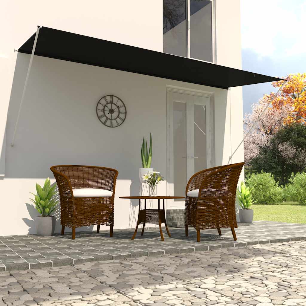 Sissetõmmatav varikatus, 400 x 150 cm, antratsiithall