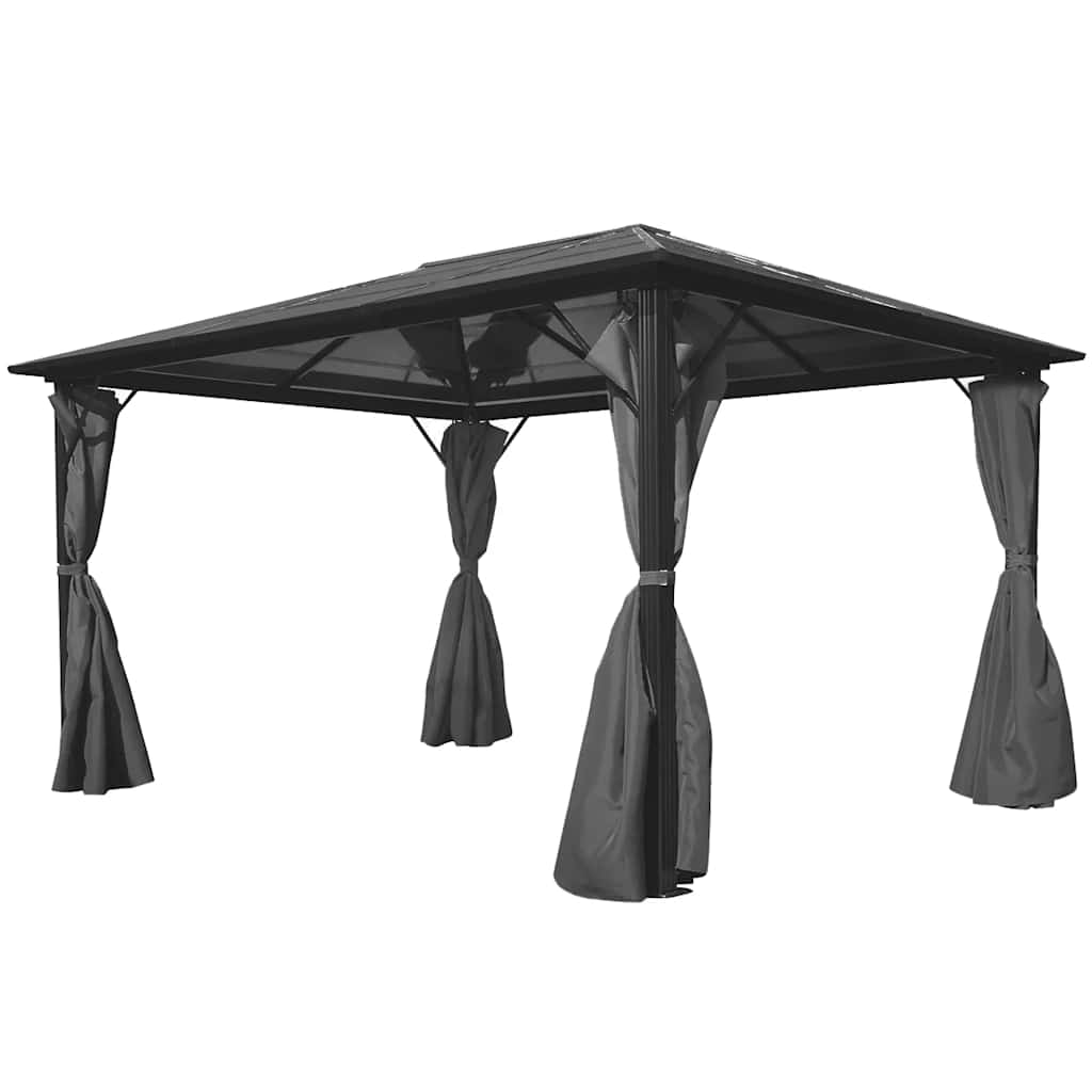 Päevavari kardinaga, antratsiithall, alumiinium, 400 x 300 cm