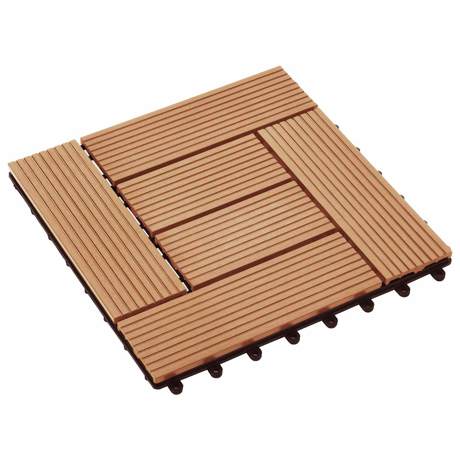 Terrassiplaat 11 tk Tiikpuu 30 x 30 cm WPC