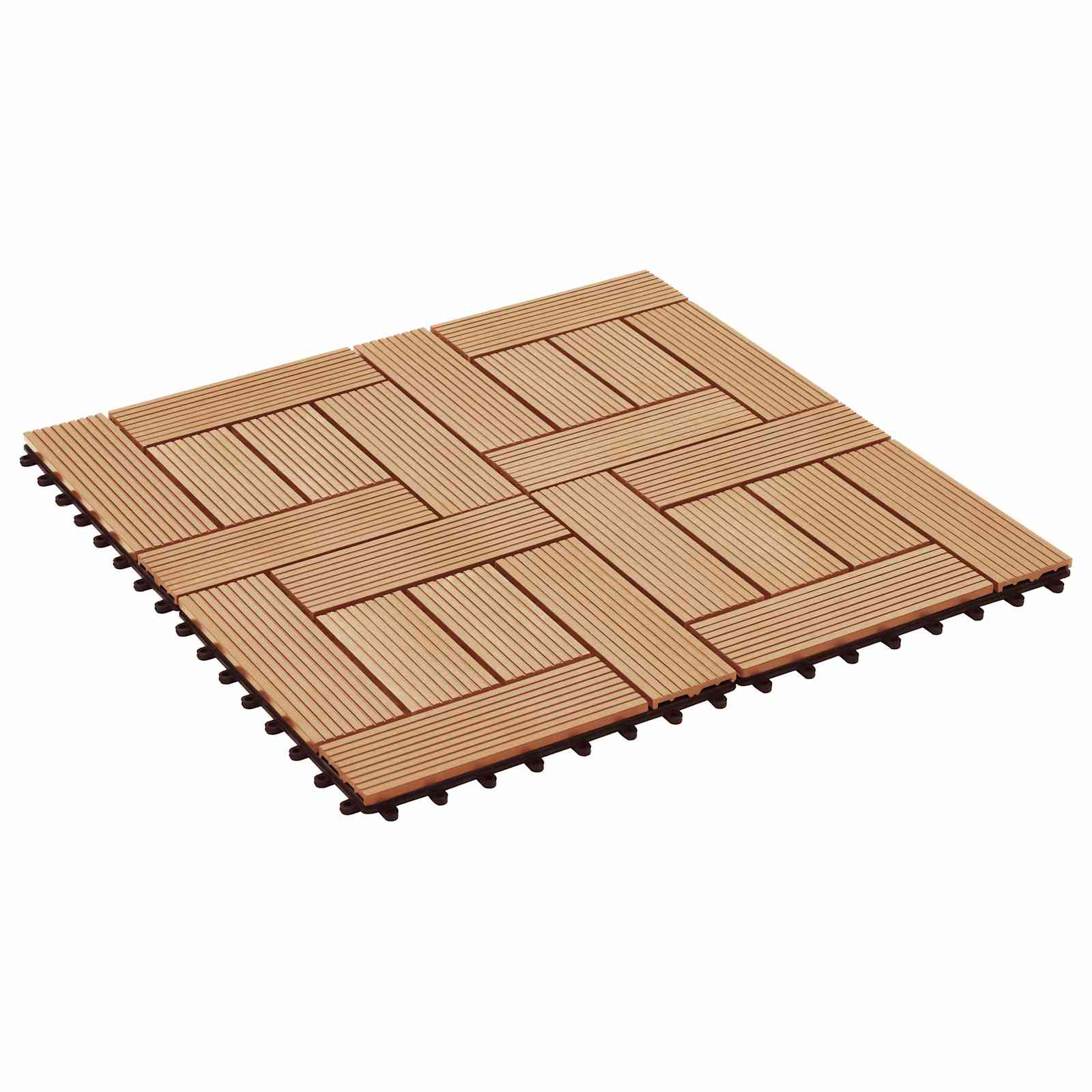 Terrassiplaat 11 tk Tiikpuu 30 x 30 cm WPC