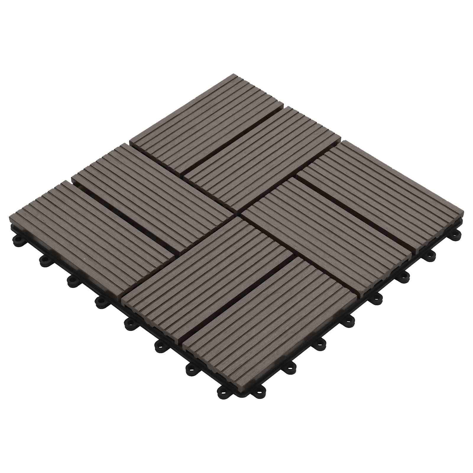 Terrassiplaat 11 tk Tume pruun 30 x 30 cm WPC