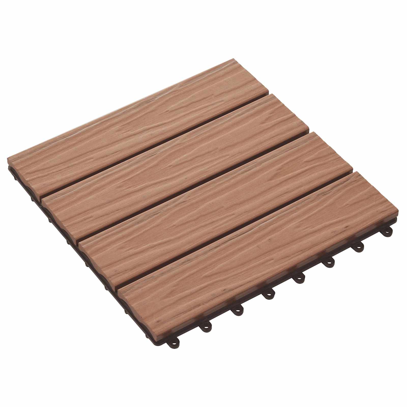 Terrassiplaat 3D disain 11 tk Helepruun 30 x 30 cm WPC