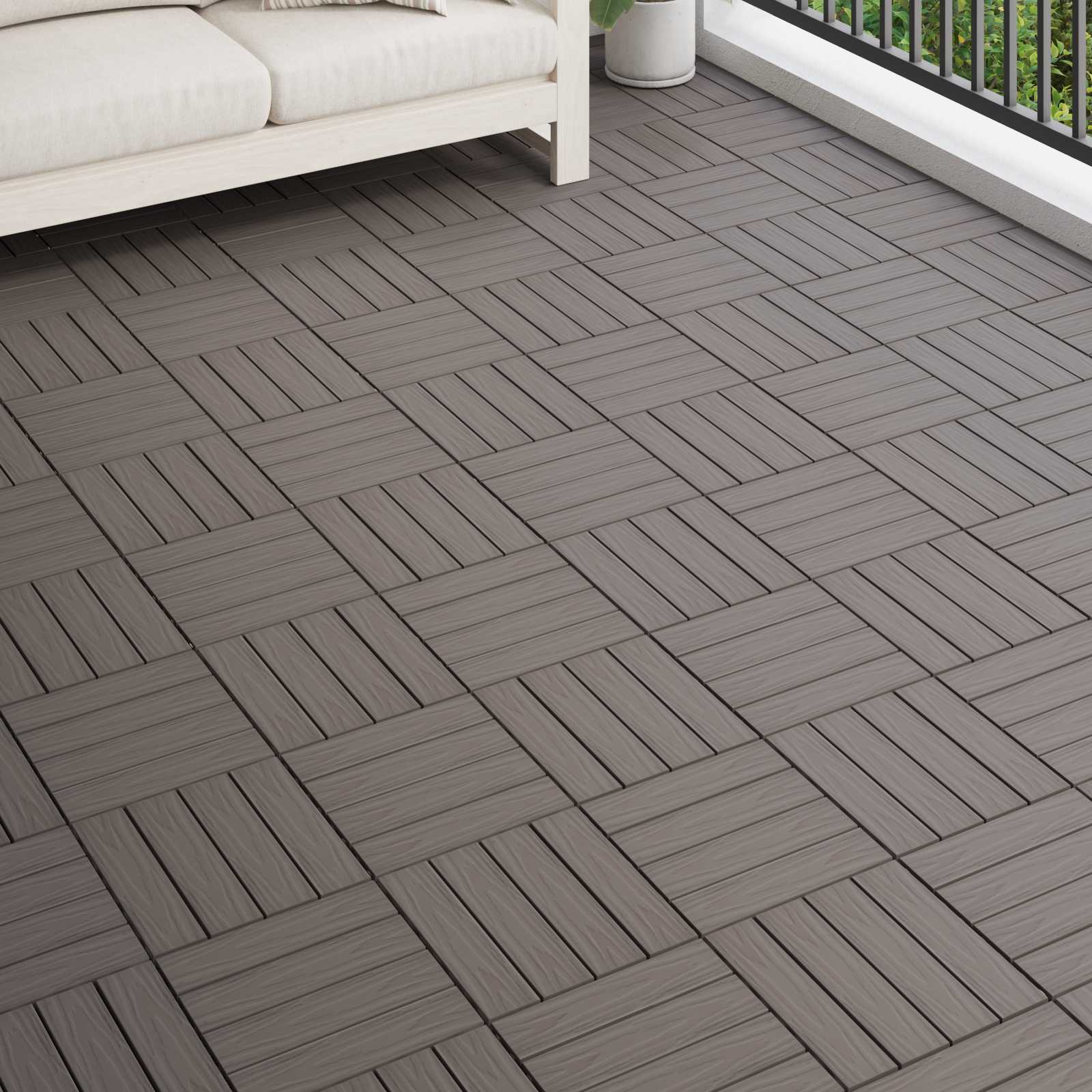 Terrassiplaat 3D disain 11 tk Tume pruun 30 x 30 cm WPC