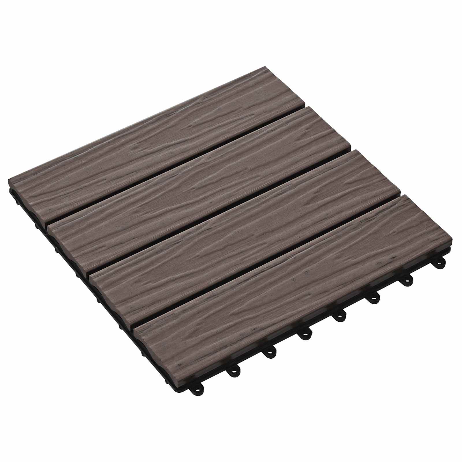 Terrassiplaat 3D disain 11 tk Tume pruun 30 x 30 cm WPC