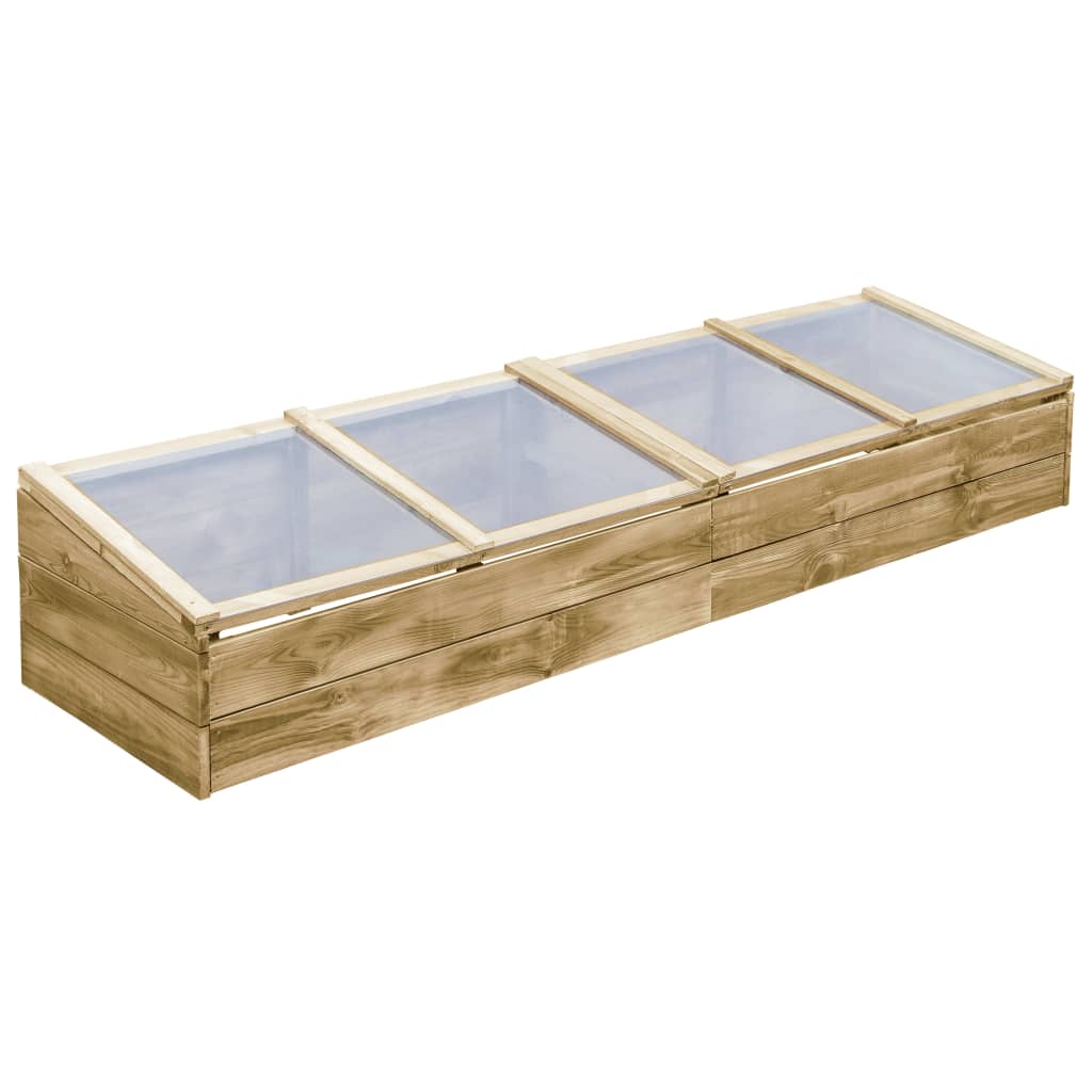 Kasvuhoone, immutatud männipuit 200 x 50 x 35 cm
