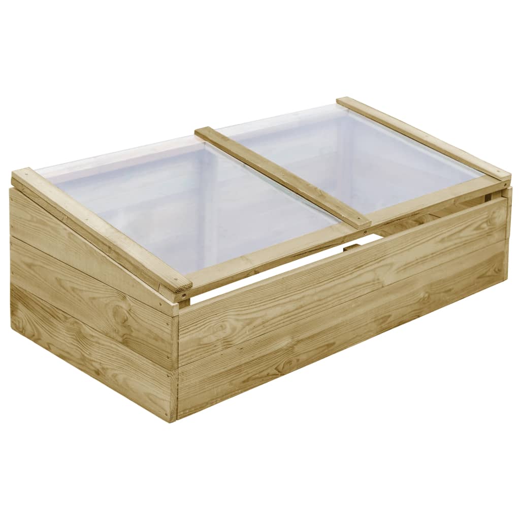 Kasvuhoone, immutatud männipuit 100 x 50 x 35 cm