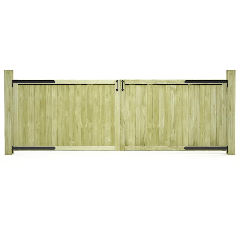 Aiaväravad, 2 tk, immutatud männipuit, 300 x 100 cm