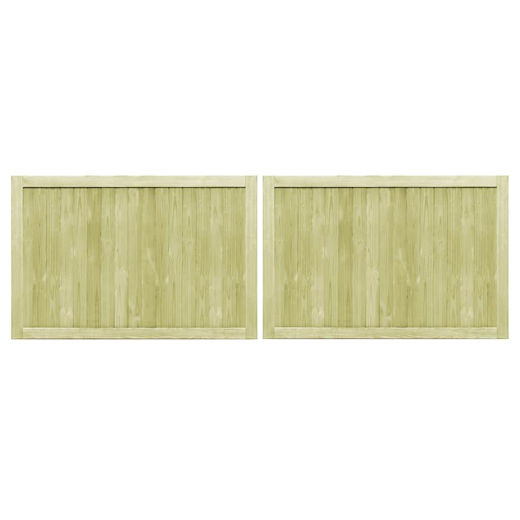 Aiaväravad, 2 tk, immutatud männipuit, 300 x 100 cm