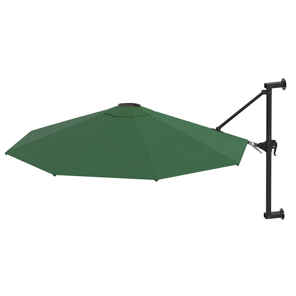 Seinale kinnitatav päikesevari metallpostiga 300 cm, roheline