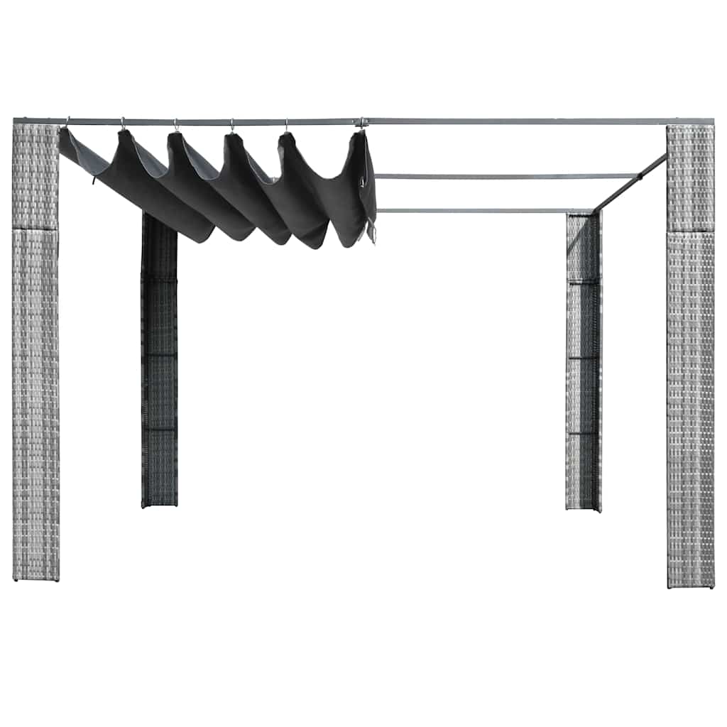 Katusega varjualune, polürotang 300x300x220 cm hall, antratsiit