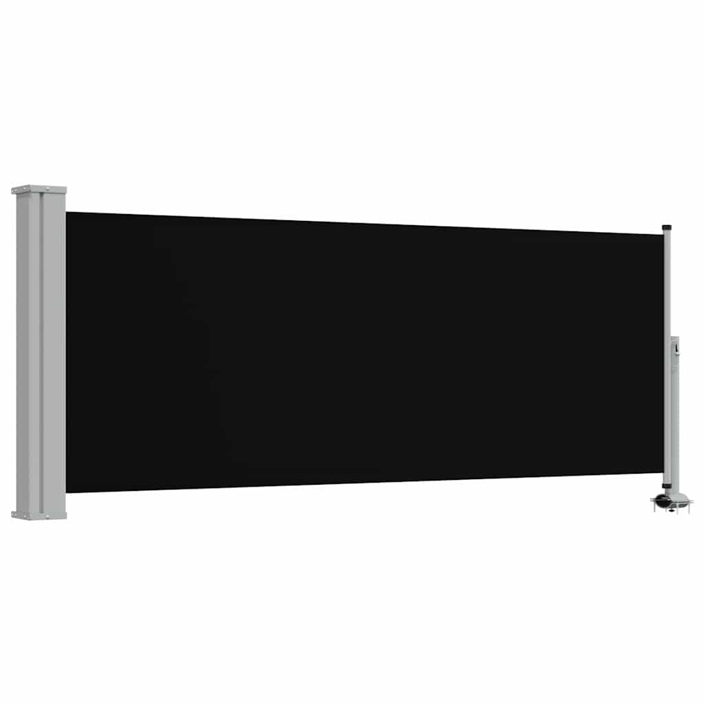 Lahtitõmmatav terrassi külgsein, 100 x 300 cm, must