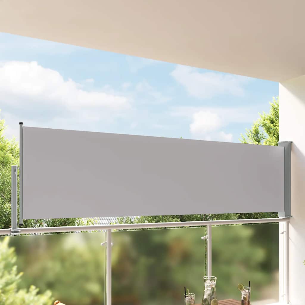 Lahtitõmmatav terrassi külgsein, 100 x 300 cm, hall