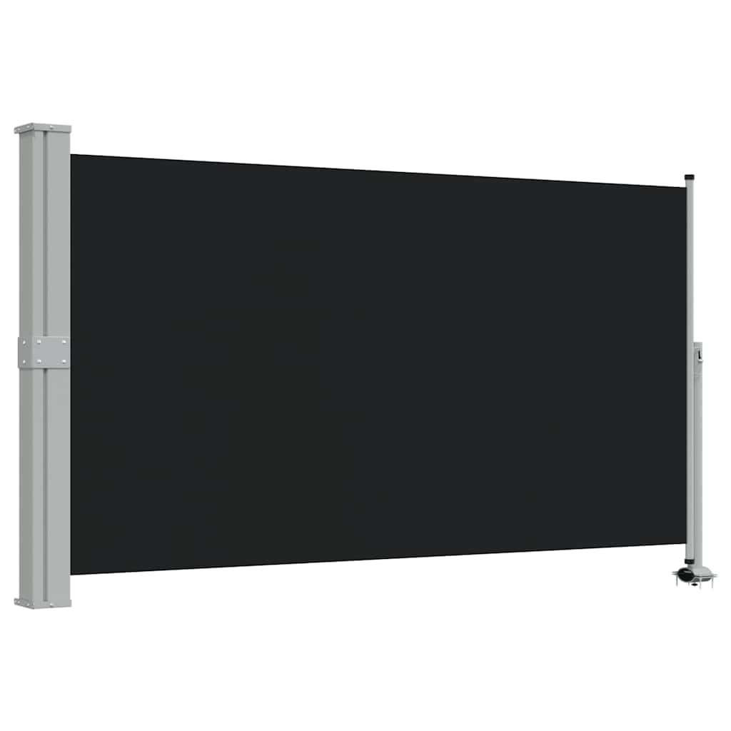 Lahtitõmmatav terrassi külgsein, 140 x 300 cm, must