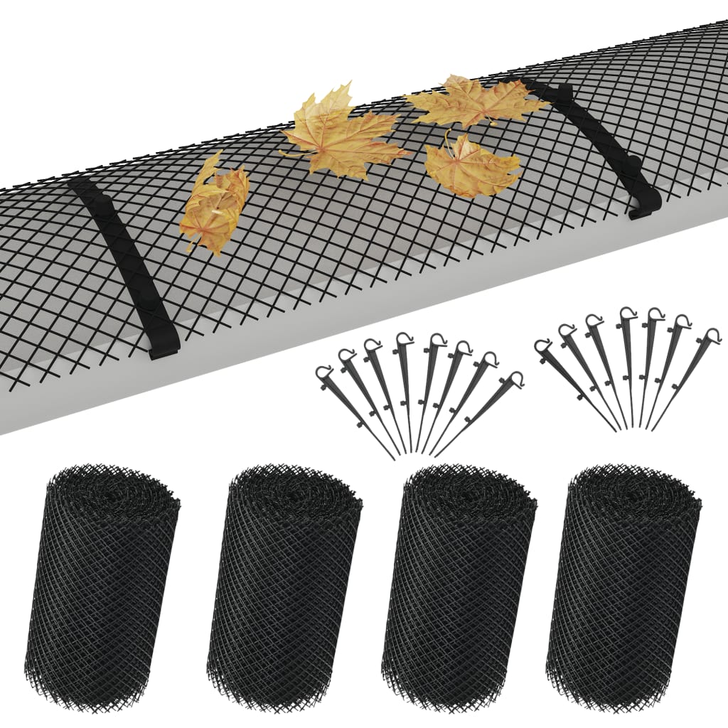 4-osaline võrk vihmaveerennile, klambritega, HDPE 1,08 ㎡