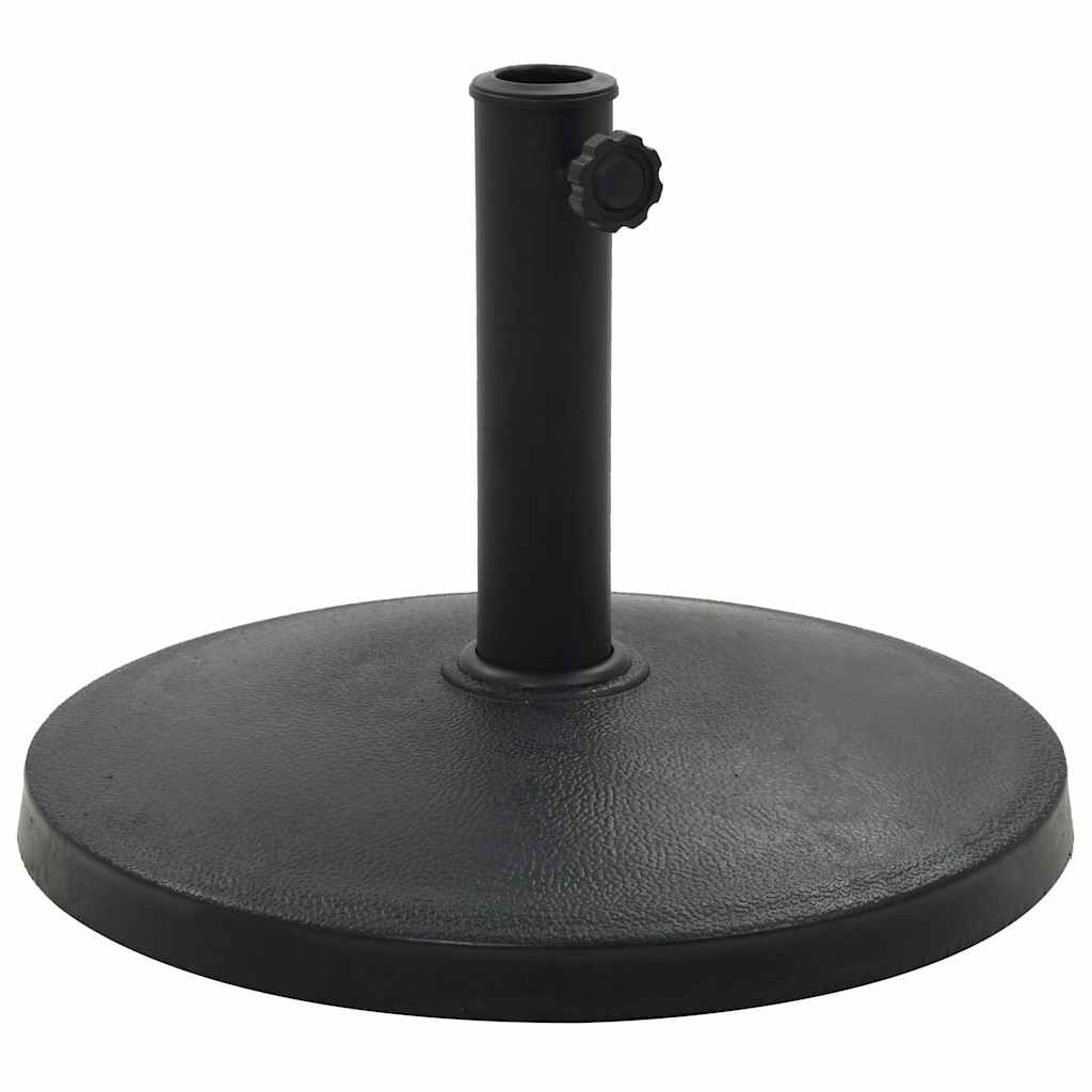 Päevavarju alus, polüvaik, 10 kg, ümmargune, must