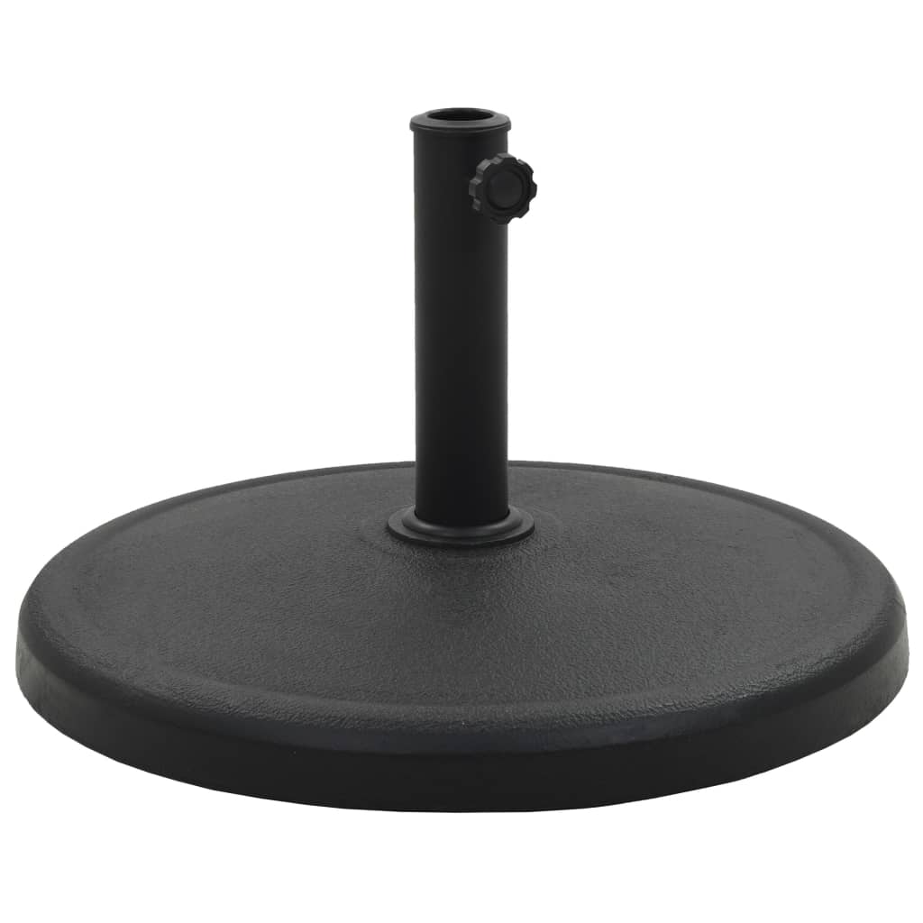 Päevavarju alus, polüvaik, 19 kg, ümmargune, must