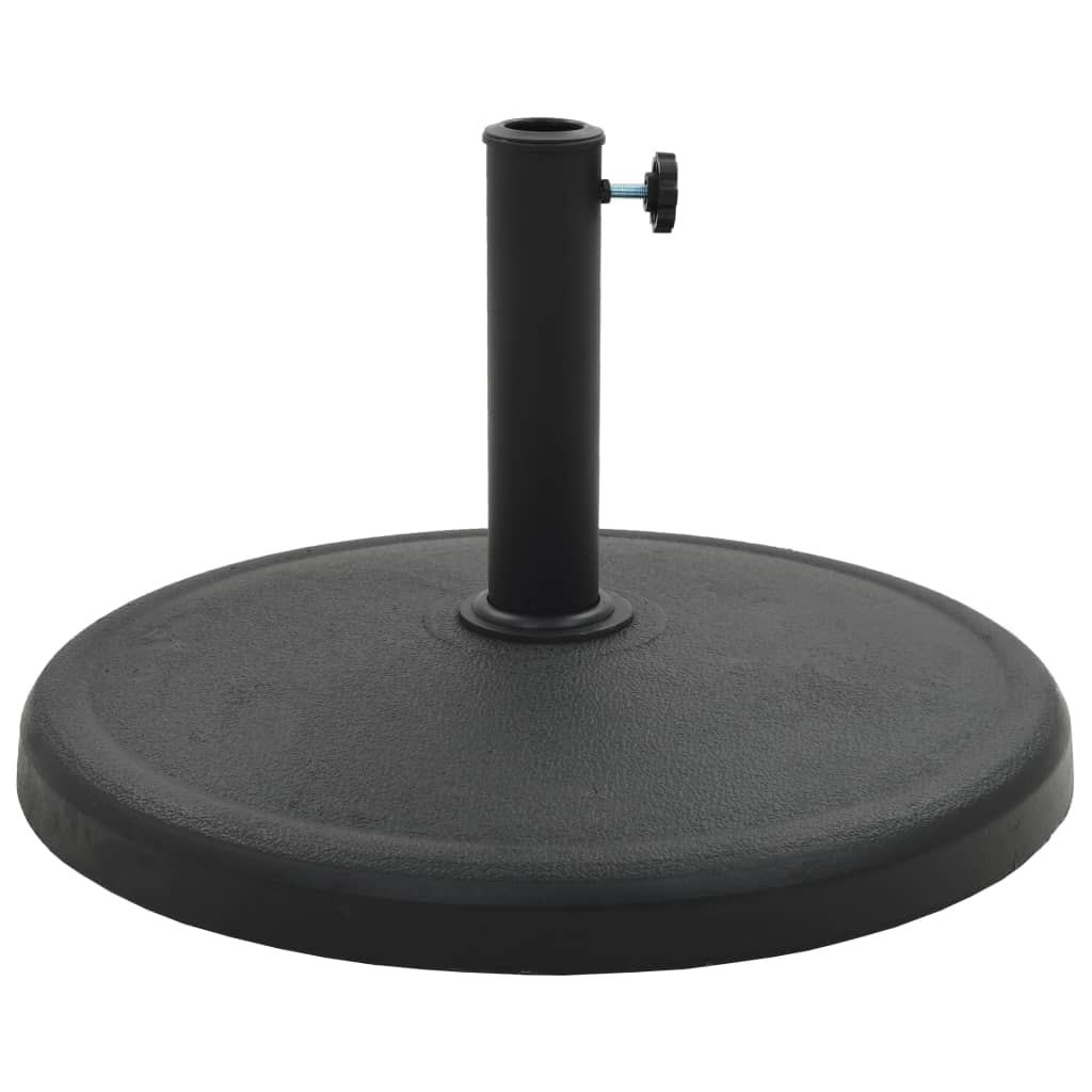 Päevavarju alus, polüvaik, 19 kg, ümmargune, must