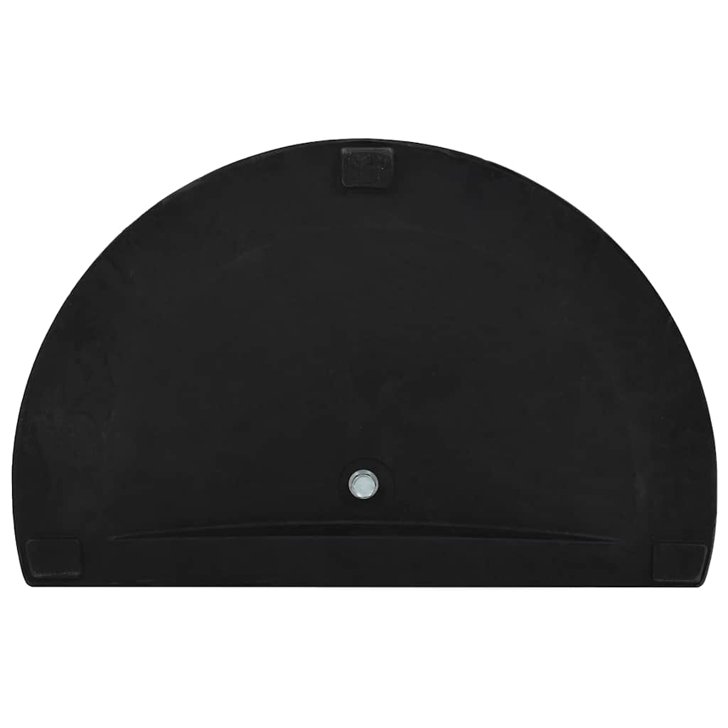 Päevavarju alus, polüvaik, 9 kg, poolringi kujuline, must