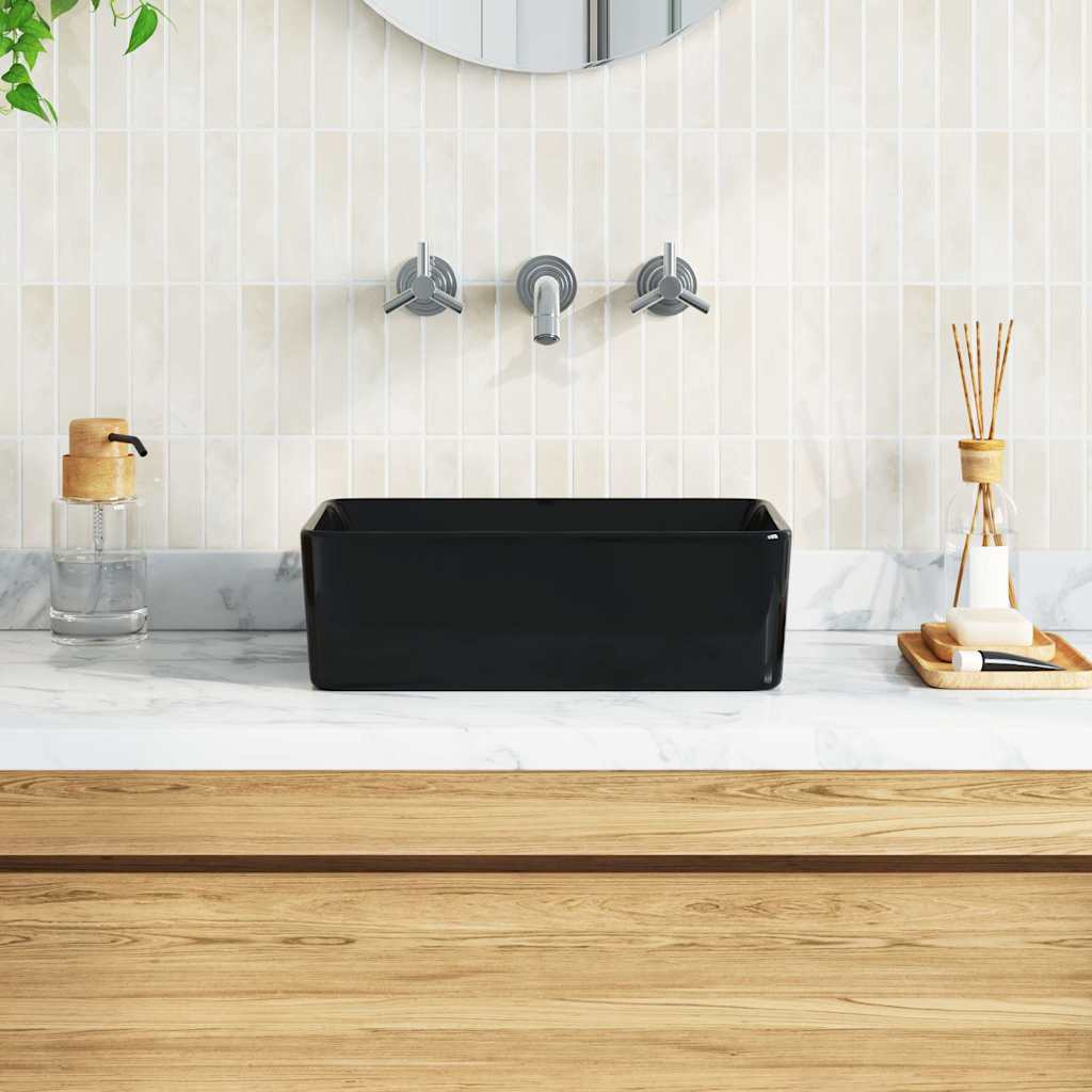 Valamu, 40 x 30 x 13 cm, keraamiline, must