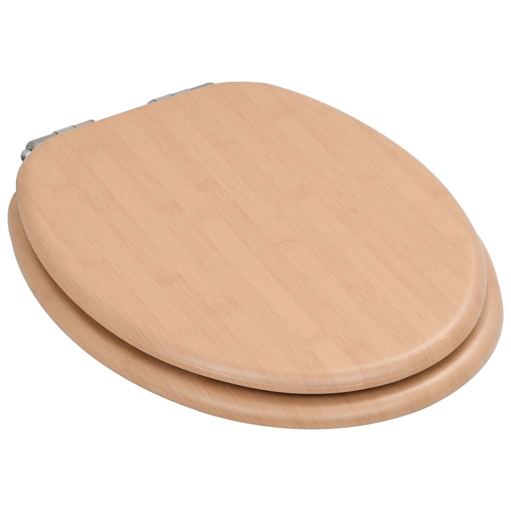 WC prill-laud vaikselt sulguv, MDF, bambuse disainiga