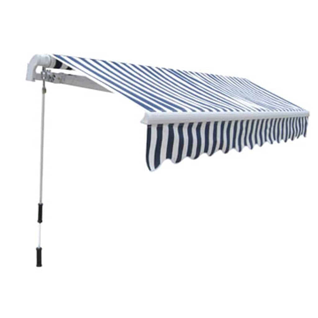 Kokkupandav käsitsi kasutatav varikatus, 300 cm, sinine/valge