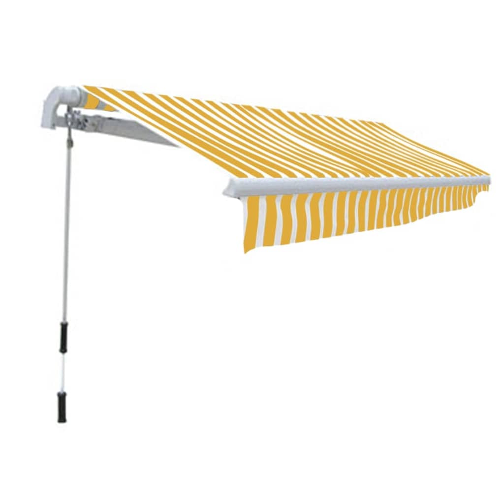 Kokkupandav varikatus, käsitsi kasutatav, 300 cm, kollane/valge