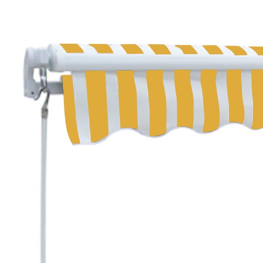 Kokkupandav varikatus, käsitsi kasutatav, 300 cm, kollane/valge