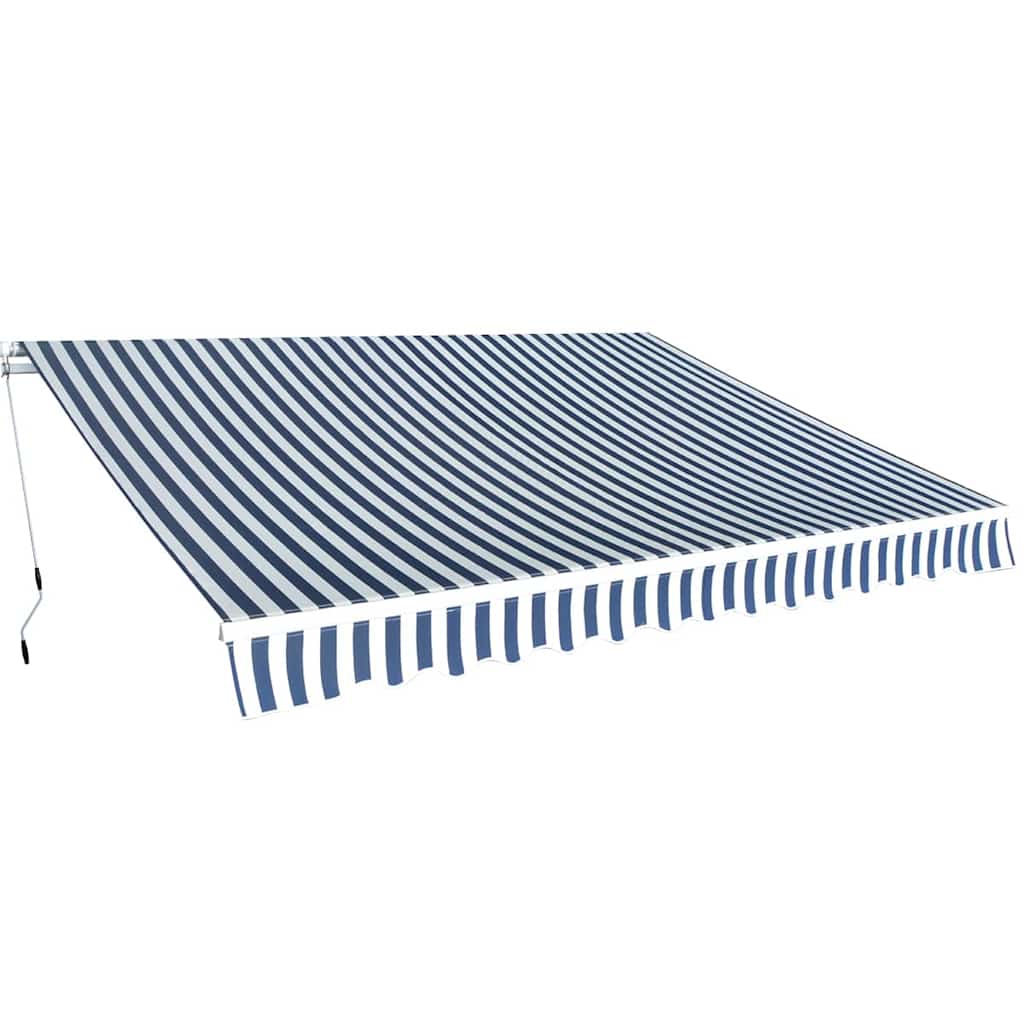 Kokkupandav käsitsi kasutatav varikatus, 350 cm, sinine/valge
