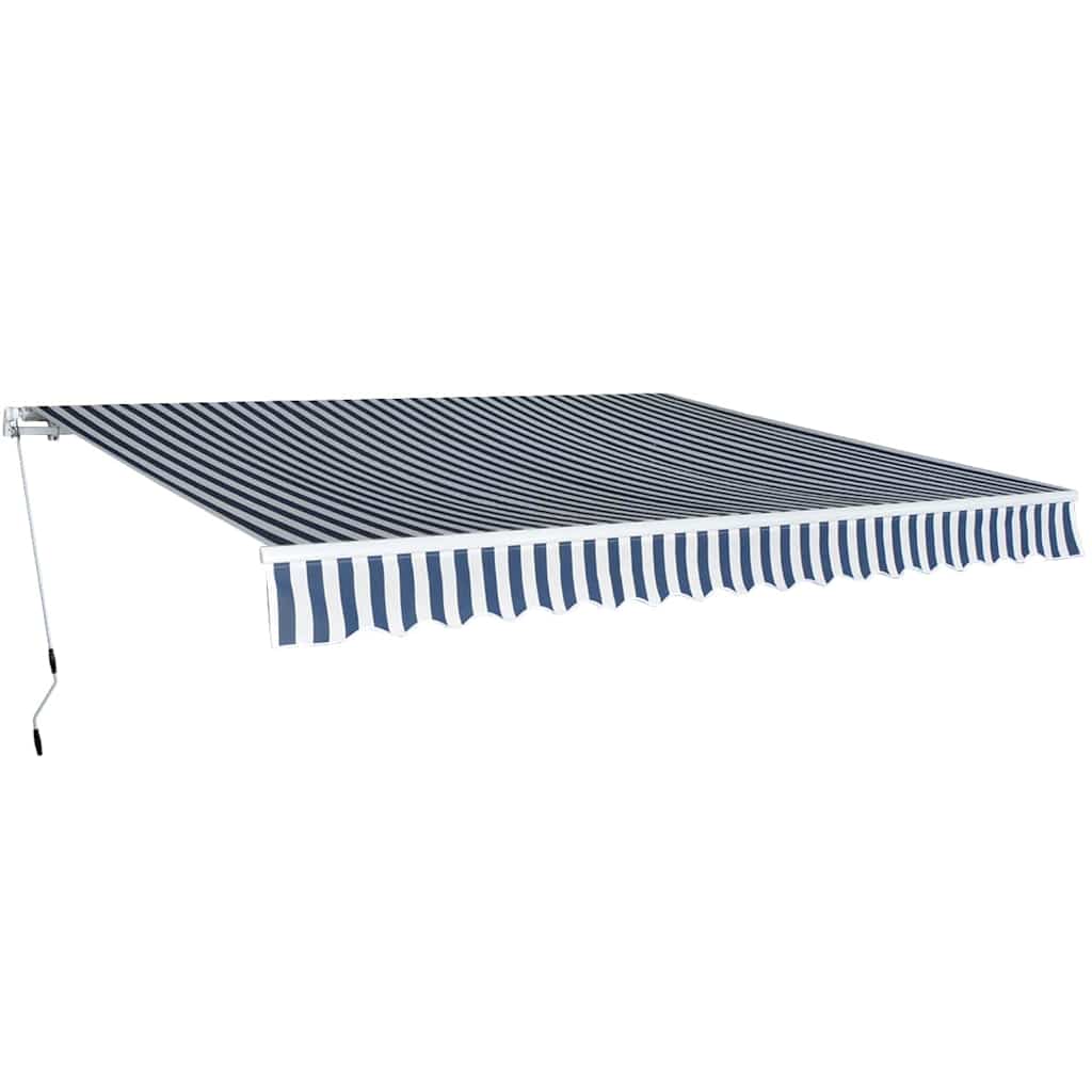 Kokkupandav varikatus, käsitsi kasutatav, 400 cm sinine/valge