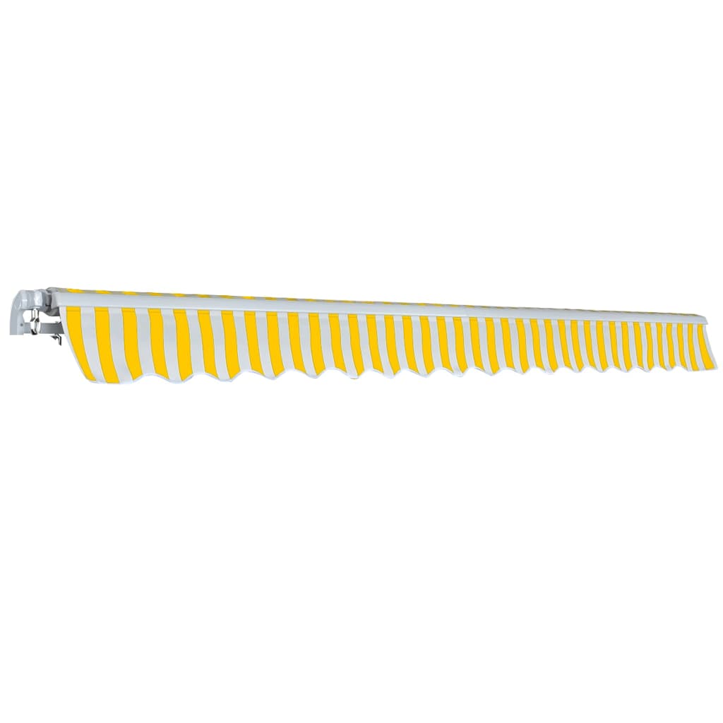 Kokkupandav varikatus, käsitsi kasutatav, 400 cm kollane/valge