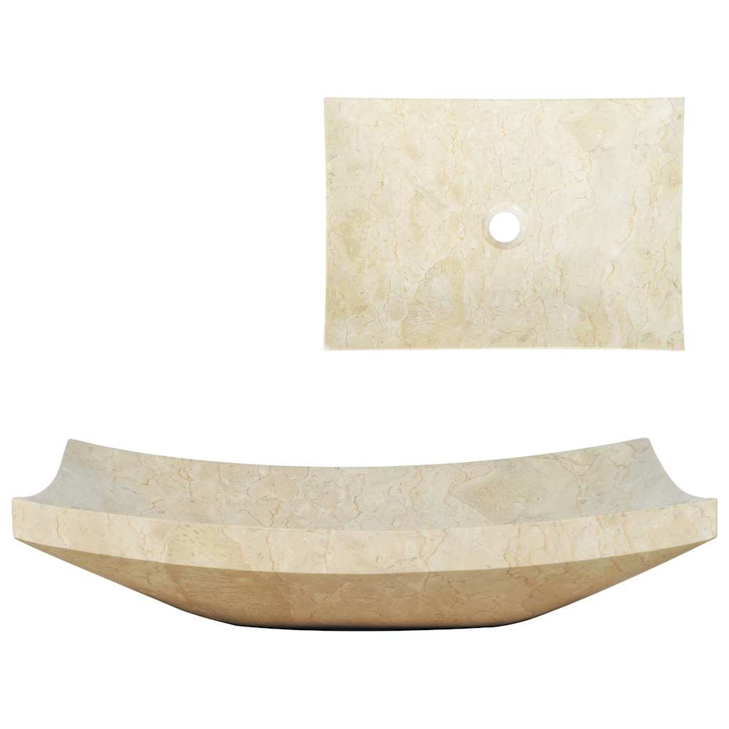 Valamu 50 x 35 x 12 cm, marmor, kreemjas