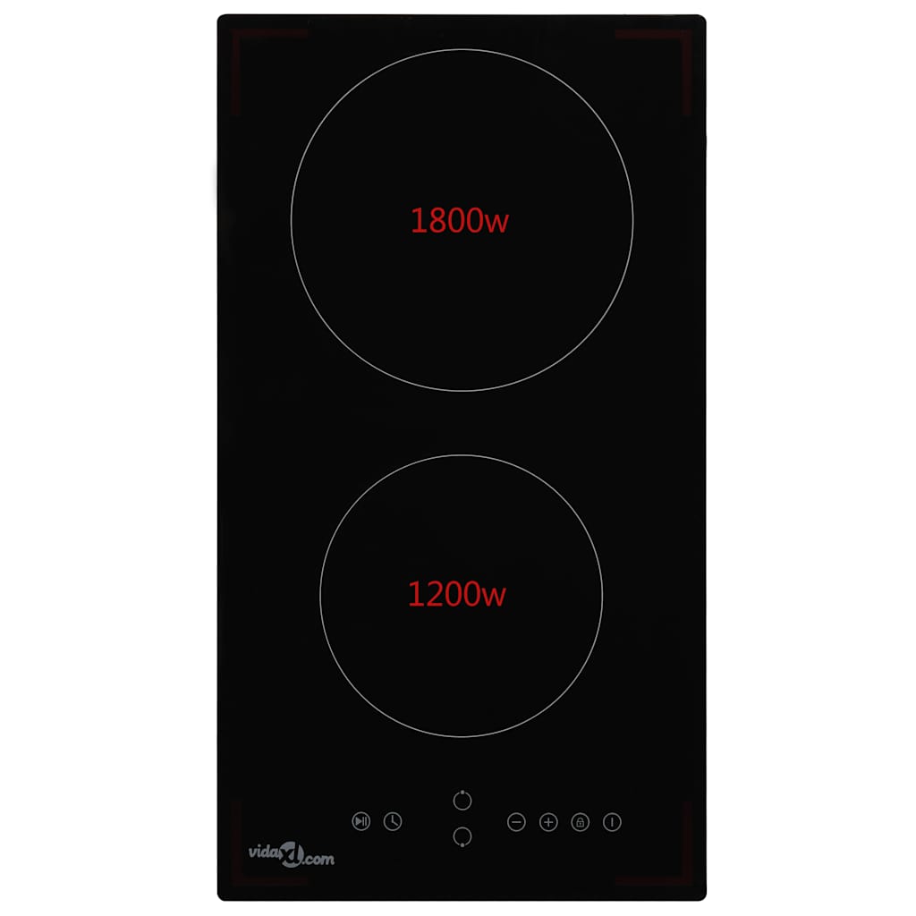 Keraamiline pliit 2 plaadiga, puutetundlik, 3000 W
