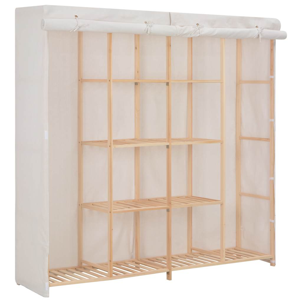 Garderoob, valge, 173 x 40 x 170 cm, kangas