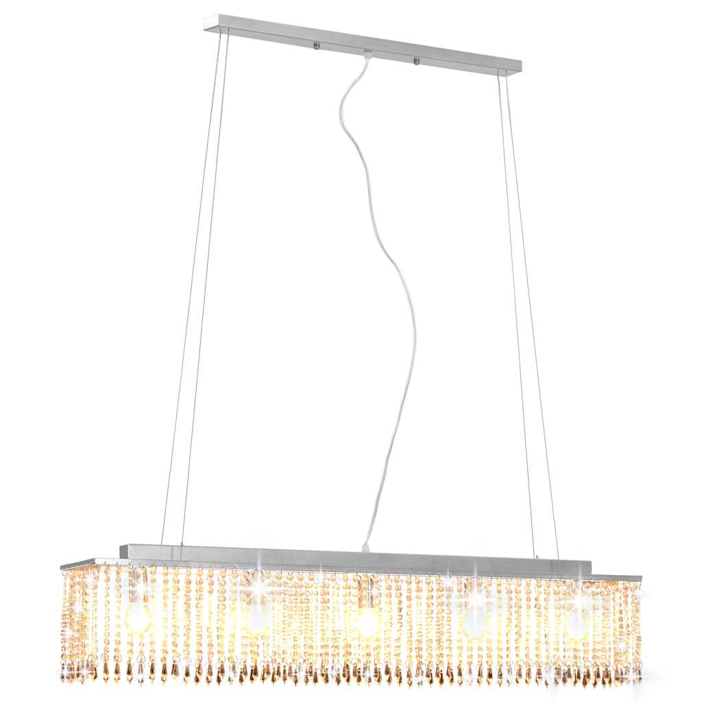 Laelamp kristallhelmestega, hõbedane, 104 cm, E14