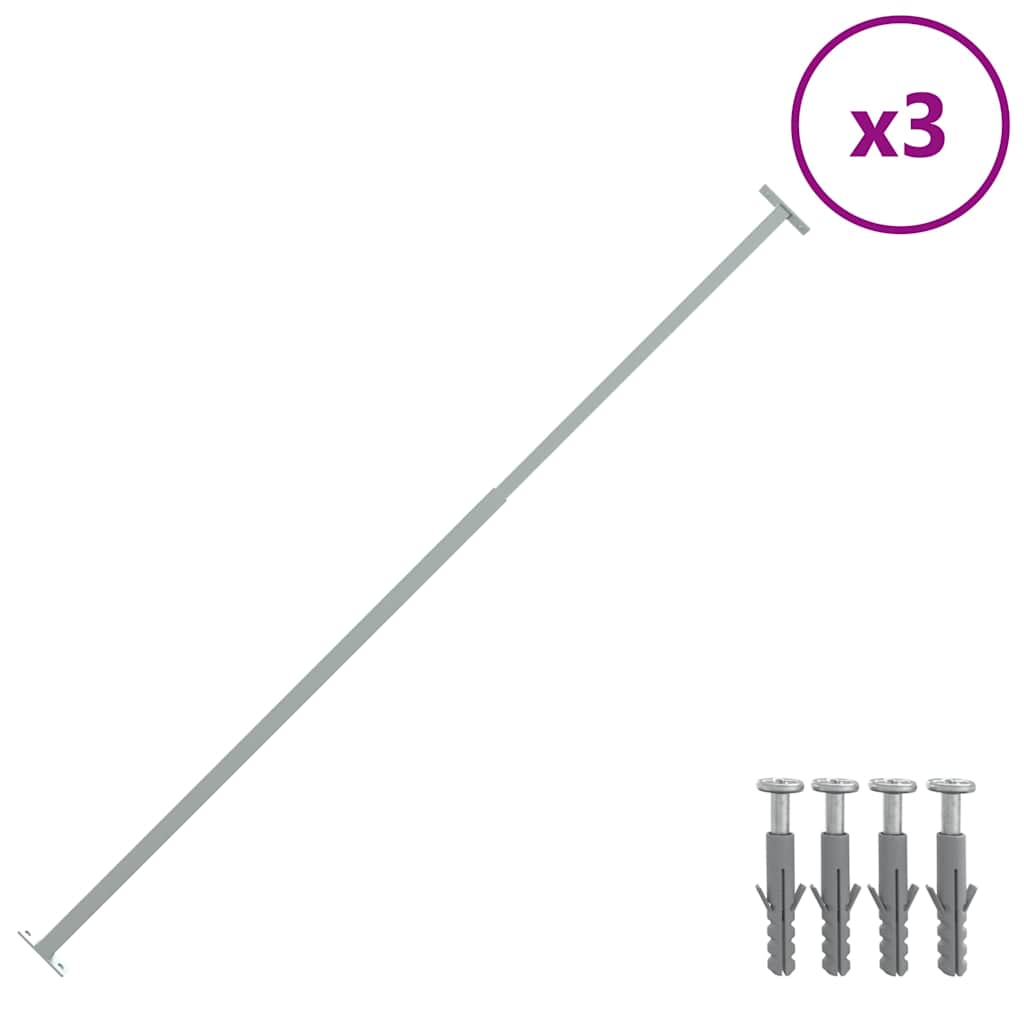 Reguleeritavad turvaaknatrellid 3 tk 710–1200 mm