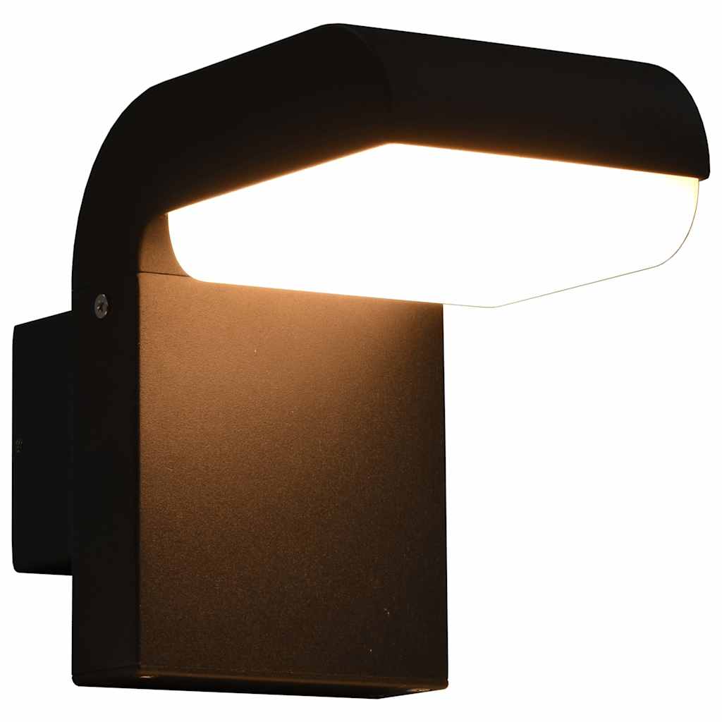 Õue LED-seinavalgusti 9 W must ovaalne