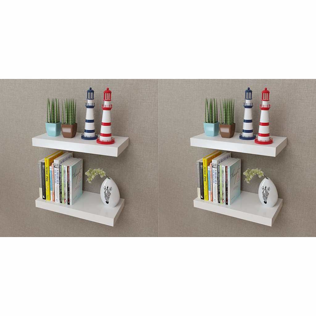 Seinariiulid, 4 tk, valge, 40 cm