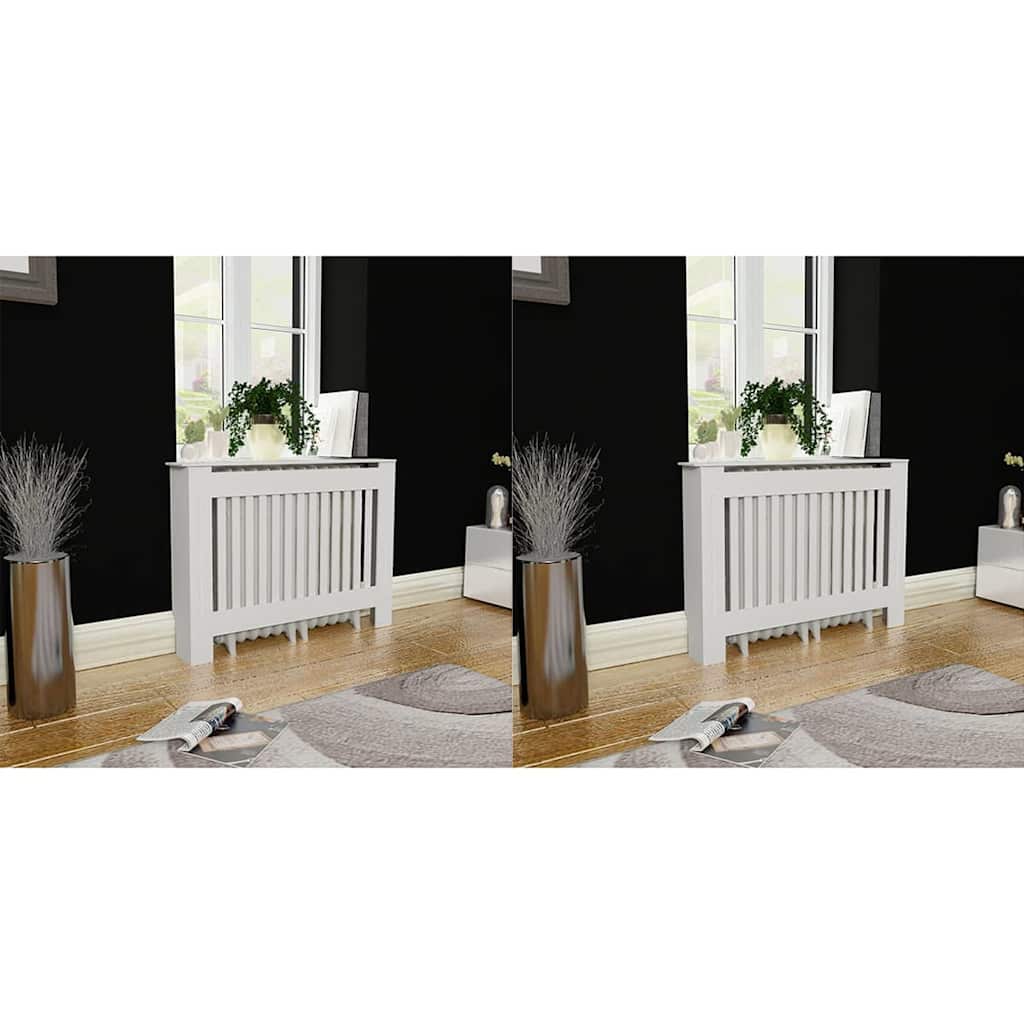 Radiaatori kate, 2 tk, tehispuit, 112 cm, valge
