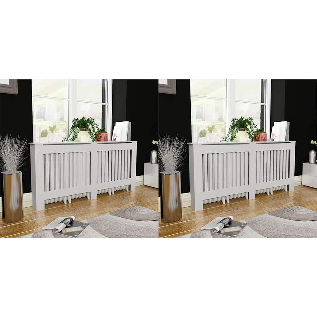Radiaatori kate, 2 tk, tehispuit, 172 cm, valge