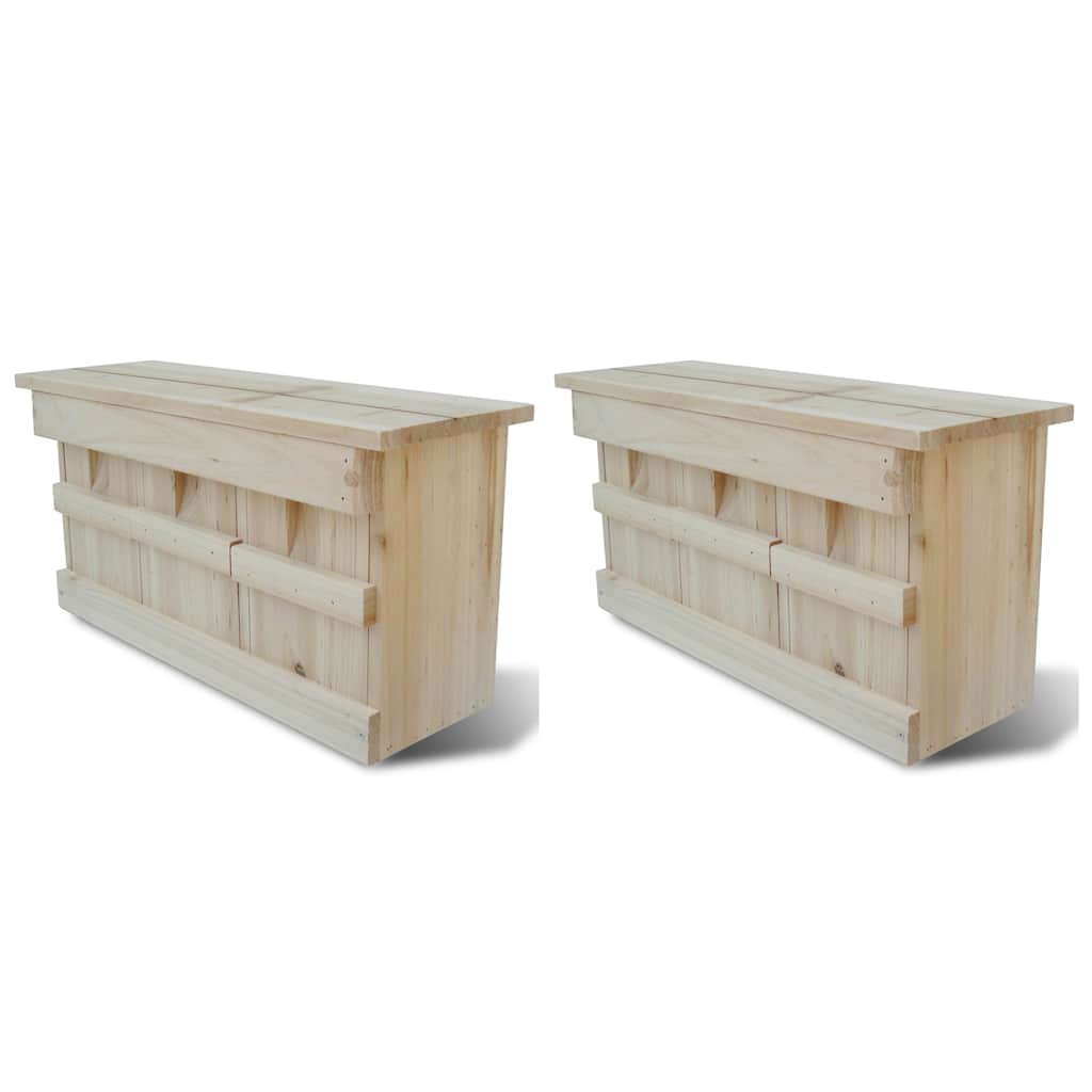 Varblaste pesakast, 2 tk, puit 44 x 15,5 x 21,5 cm