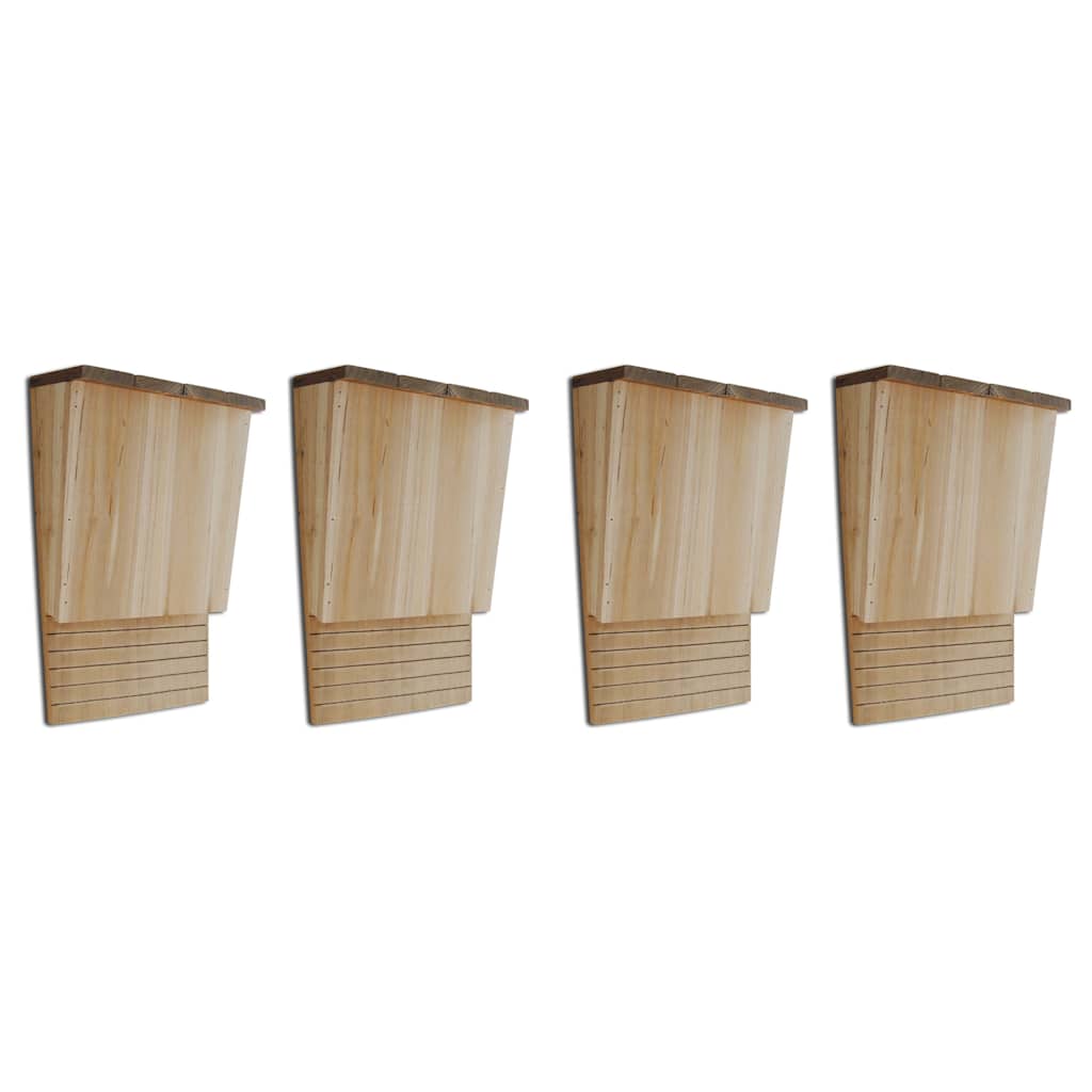 Nahkhiirte pesakastid, 4 tk, 22 x 12 x 34 cm, puit
