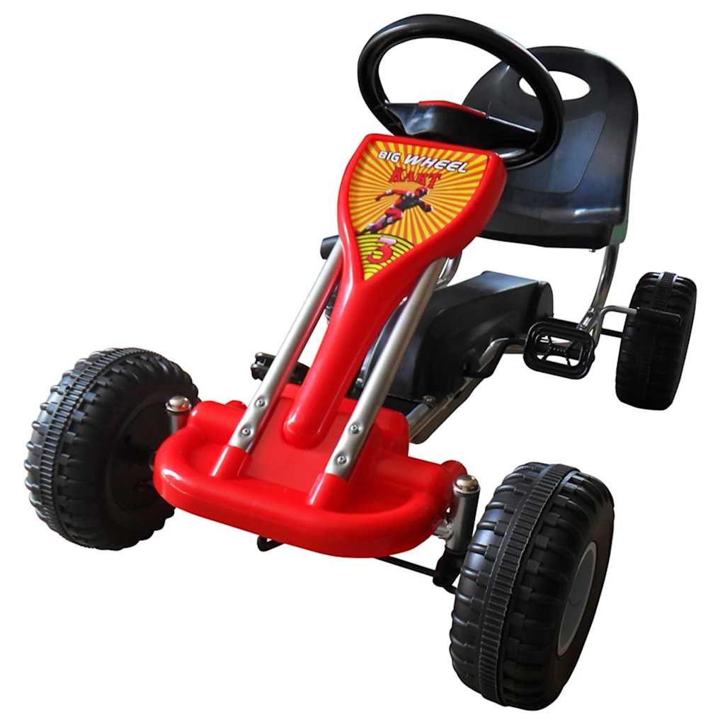 Pedaalidega kart lastele punane