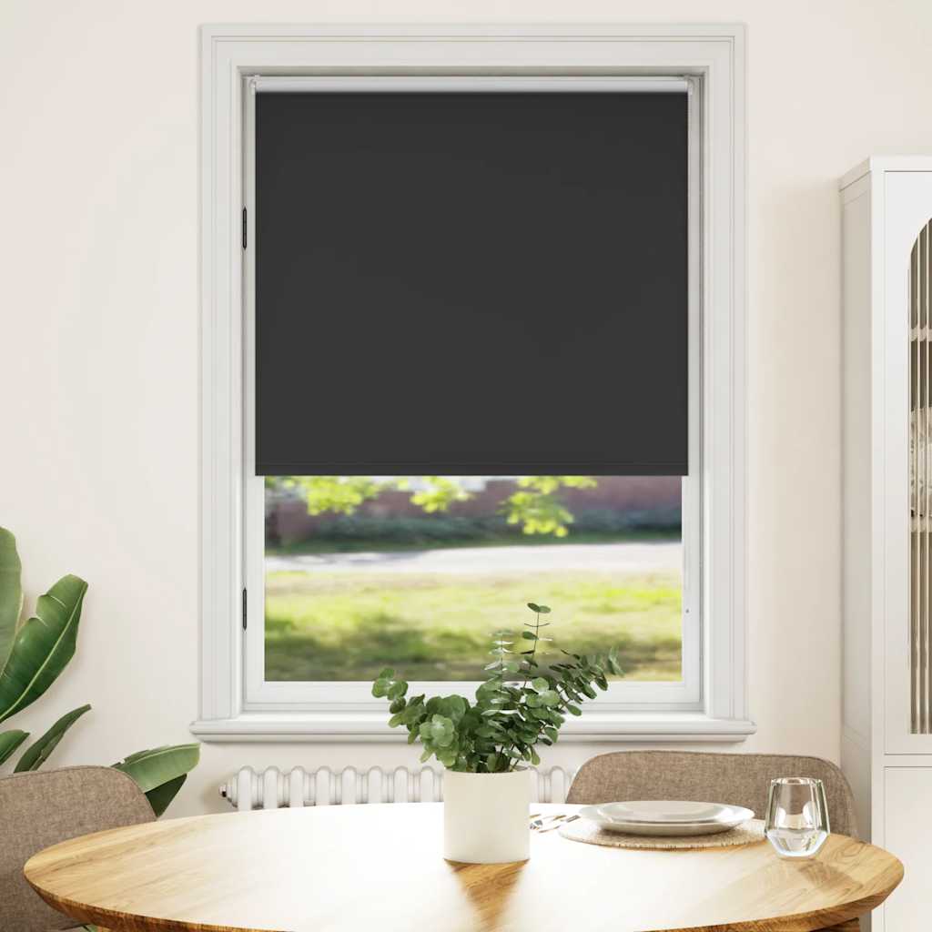 Pimendav ruloo, 124,4 x 175 cm, kangas, laius 120 cm, must