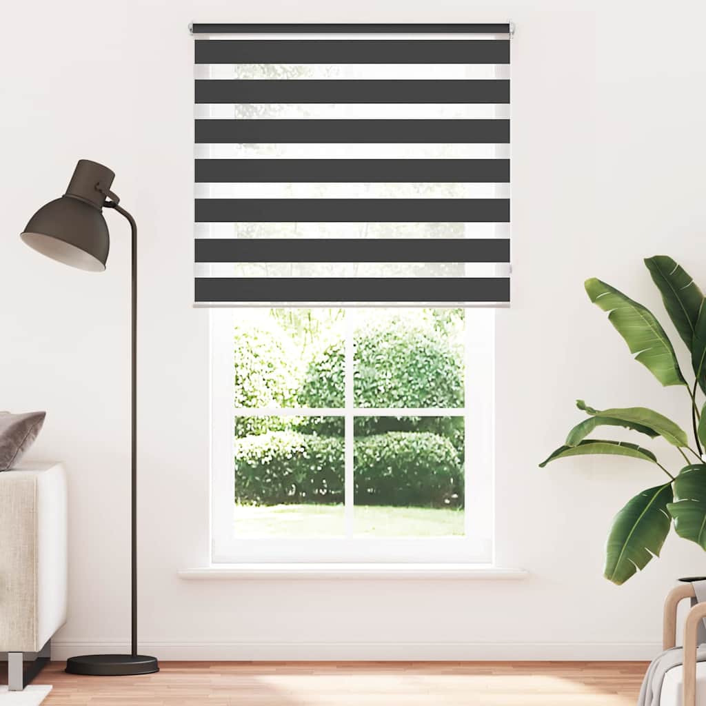 Sebraruloo 120,9 x 230 cm kangast, laius 116,7 cm, must